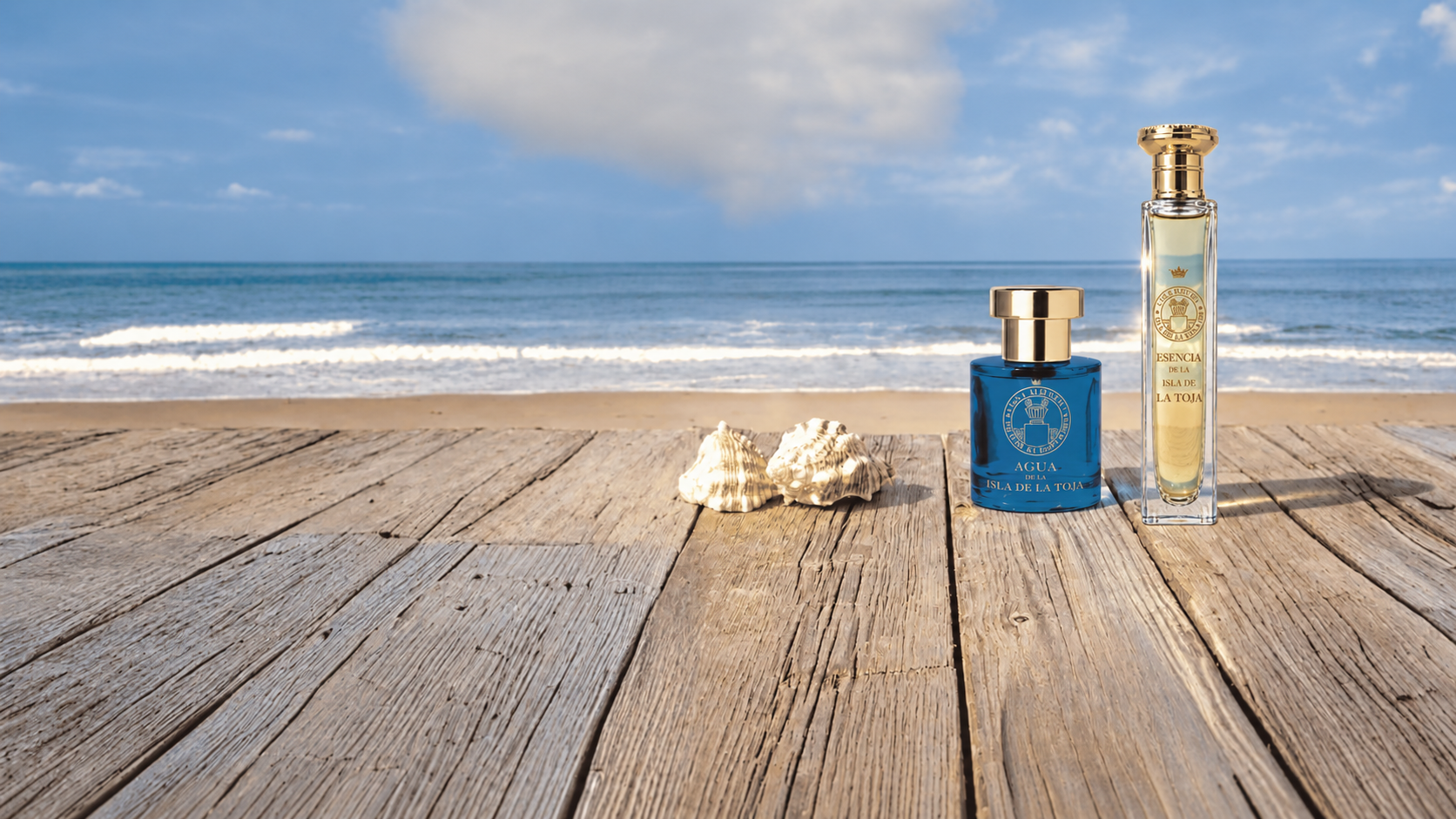 Esencia de la Isla de La Toja 30 ml delante de la playa de La Lanzada